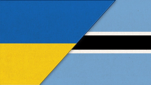 National Symbols of Ukraine and Botswana Two Countries Flag of Botswana