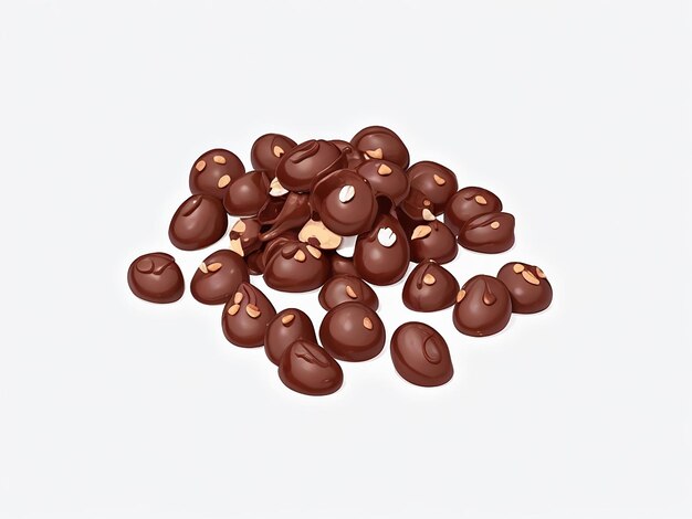 Nationale chocolade bedekte rozijnen dag vector illustratie Stapel rozijnen met chocolade icoon