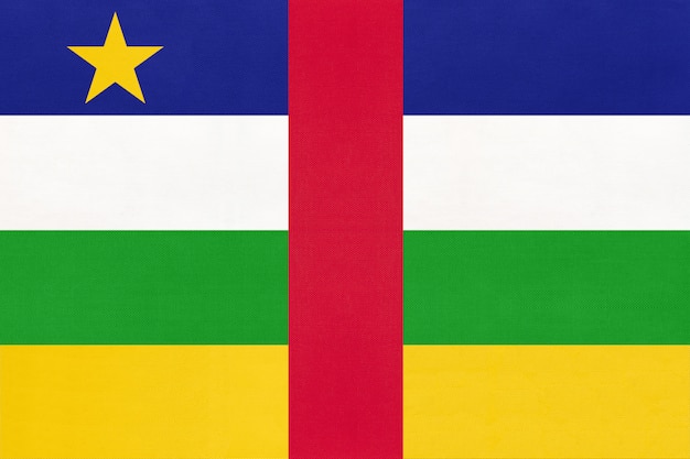 Nationale de stoffenvlag van de Centraalafrikaanse republiek