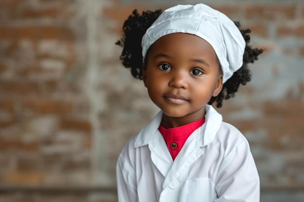 Nationale Doktersdag Zwart Kind Dokter in een witte jas