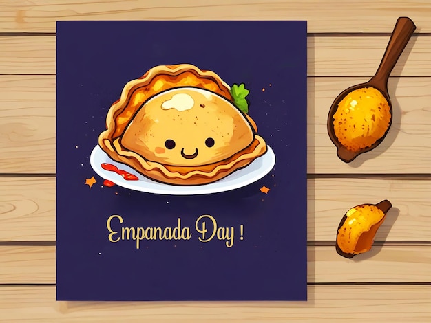 Foto nationale empanada dag greeting card heerlijke voedingsillustratie
