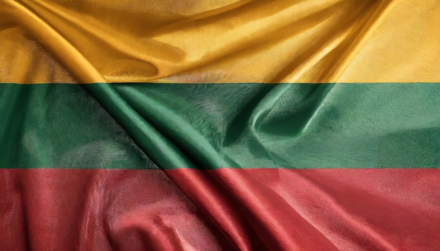Nationale Litouwse zijden vlag Symbool van de Republiek Litouwen