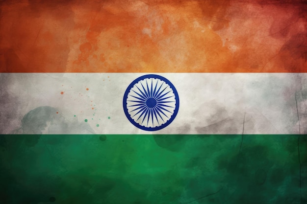 Nationale vlag achtergrond India Independence Day tekening Generatieve ai