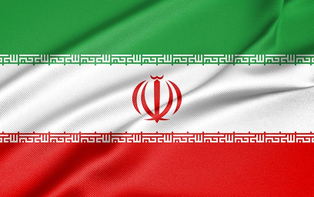 Nationale vlag Iran Iran vlag stof vlag Iran 3D-werk en 3D-beeld