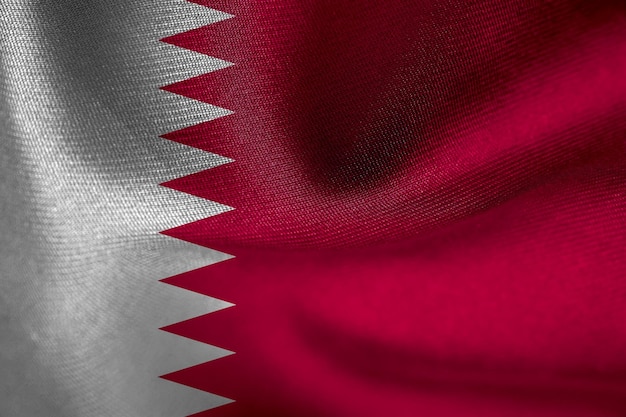 Foto nationale vlag qatar qatar vlag stoffen vlag qatar 3d-werk en 3d-beeld