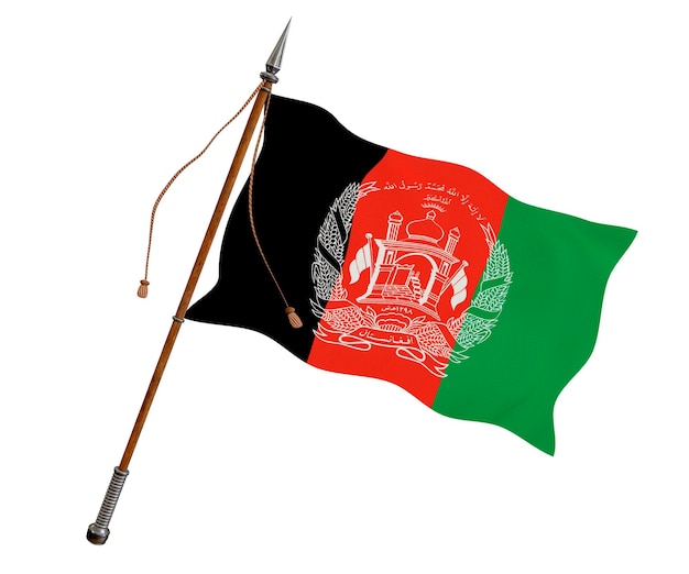 Nationale vlag van Afghanistan Achtergrond met vlag van Afghanistan