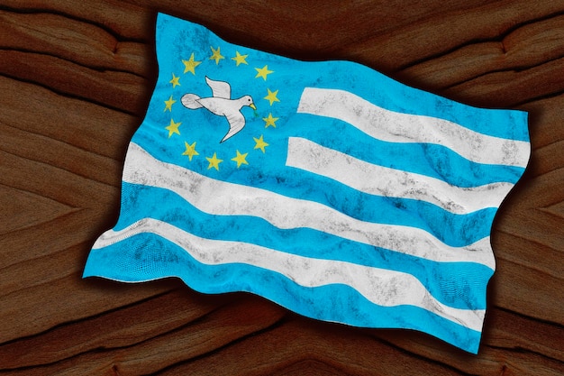 Nationale vlag van ambazonia achtergrond met vlag van ambazonia