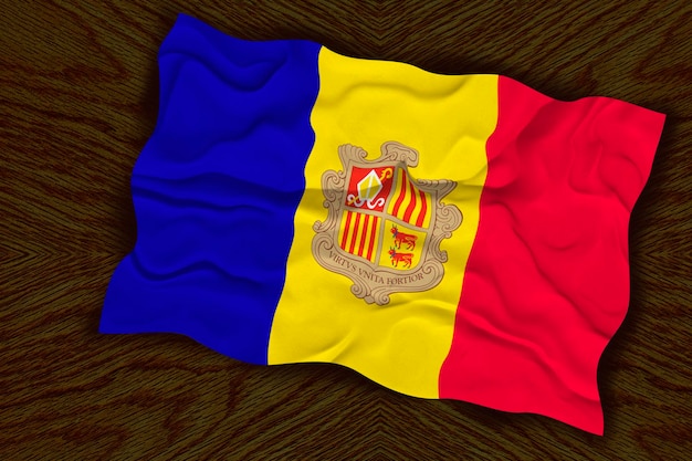 Nationale vlag van Andorra Achtergrond met vlag van Andorra