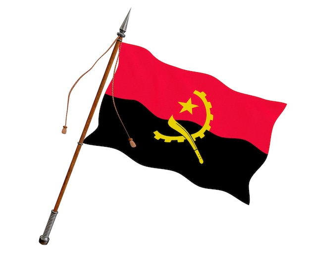 Nationale vlag van Angola Achtergrond met vlag van Angola