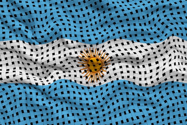 Nationale vlag van Argentinië Achtergrond met vlag van Argentinië