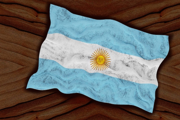 Nationale vlag van Argentinië Achtergrond met vlag van Argentinië