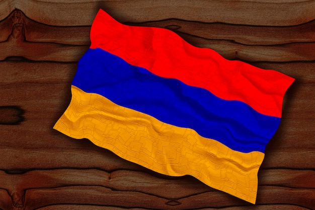 Nationale vlag van Armenië Achtergrond met vlag van Armenië