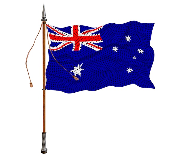 Foto nationale vlag van australië achtergrond met vlag van australië