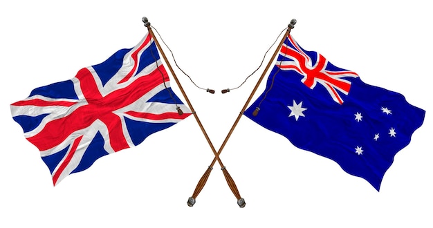 Nationale vlag van Australië Achtergrond met vlag van Australië