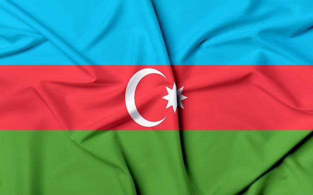 Nationale vlag van Azerbeidzjan Flying Effect
