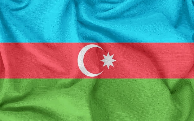 Nationale vlag van Azerbeidzjan Flying Effect