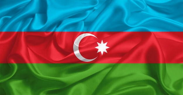 Nationale vlag van Azerbeidzjan Flying Effect