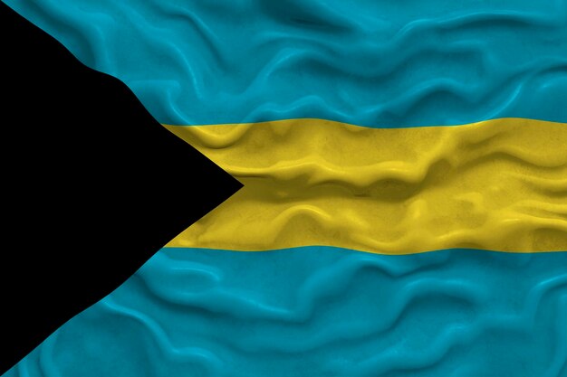 Nationale vlag van Bahama's Achtergrond met vlag van Bahama's
