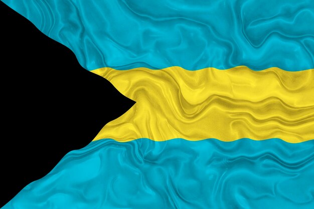 Nationale vlag van Bahama's Achtergrond met vlag van Bahama's