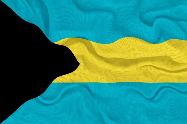 Nationale vlag van Bahama's Achtergrond met vlag van Bahama's