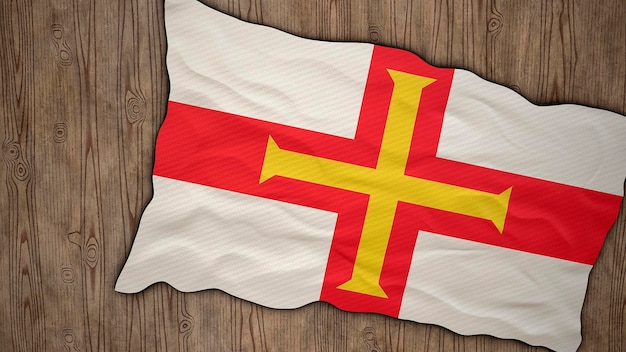 Nationale vlag van Bailiwick of Guernsey Achtergrond met vlag van Bailiwick of Guernsey