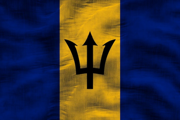 Nationale vlag van Barbados Achtergrond met vlag van Barbados