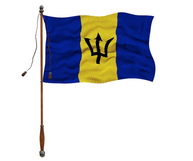 Nationale vlag van Barbados Achtergrond met vlag van Barbados