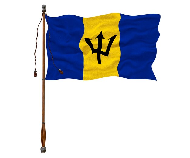 Nationale vlag van Barbados Achtergrond met vlag van Barbados