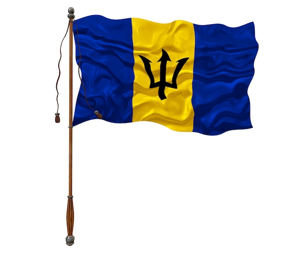 Nationale vlag van Barbados Achtergrond met vlag van Barbados