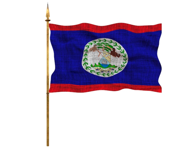 Nationale vlag van Belize Achtergrond met vlag van Belize