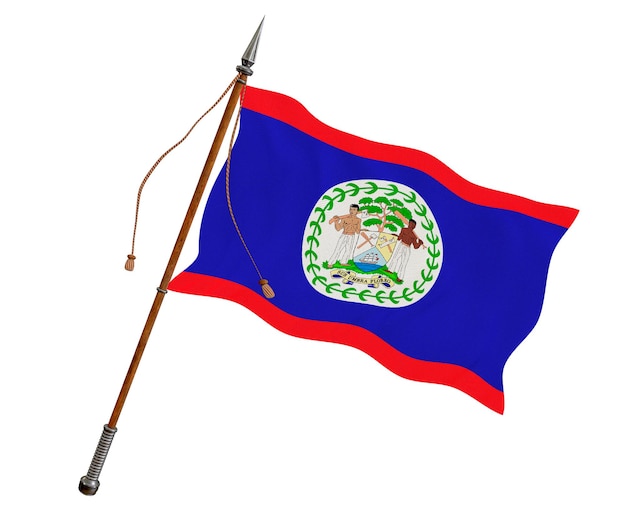 Nationale vlag van Belize Achtergrond met vlag van Belize