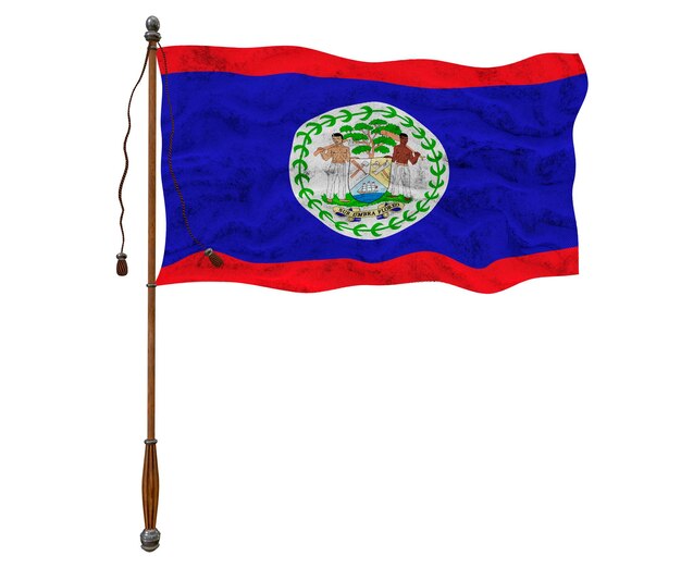 Nationale vlag van Belize Achtergrond met vlag van Belize