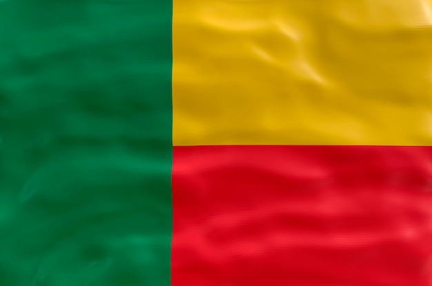 Nationale vlag van Benin Achtergrond met vlag van Benin