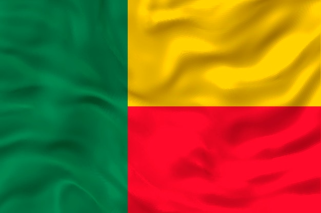 Nationale vlag van Benin Achtergrond met vlag van Benin
