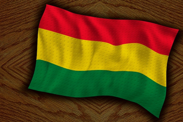 Nationale vlag van Bolivia Achtergrond met vlag van Bolivia