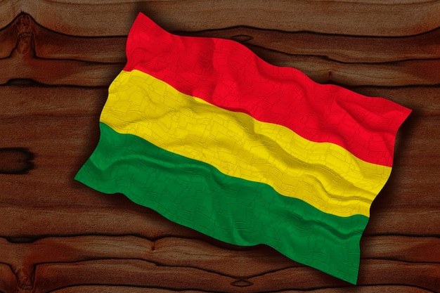 Nationale vlag van Bolivia Achtergrond met vlag van Bolivia