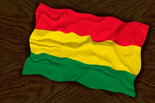 Nationale vlag van Bolivia Achtergrond met vlag van Bolivia