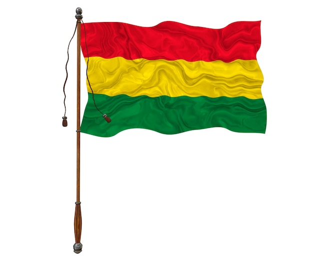 Nationale vlag van Bolivia Achtergrond met vlag van Bolivia