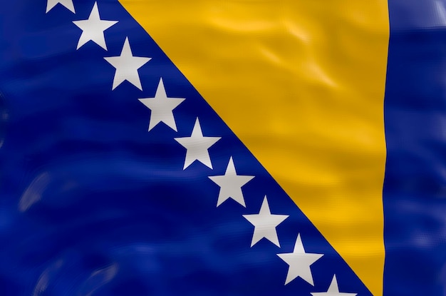 Nationale vlag van Bosnië en Herzegovina Achtergrond met vlag van Bosnië en Herzegovina