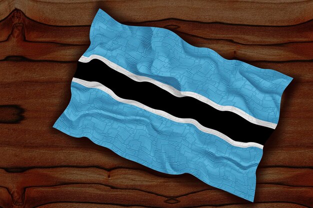 Nationale vlag van Botswana Achtergrond met vlag van Botswana
