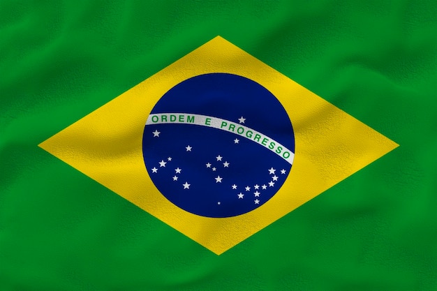 Foto nationale vlag van brazilië achtergrond met vlag van brazilië