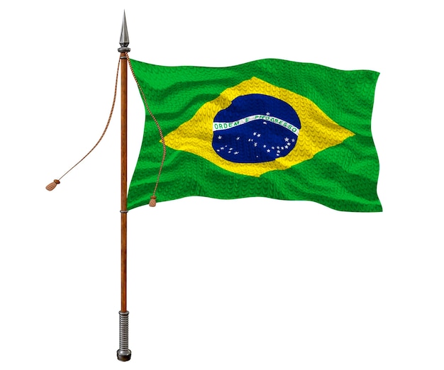 Nationale vlag van Brazilië Achtergrond met vlag van Brazilië