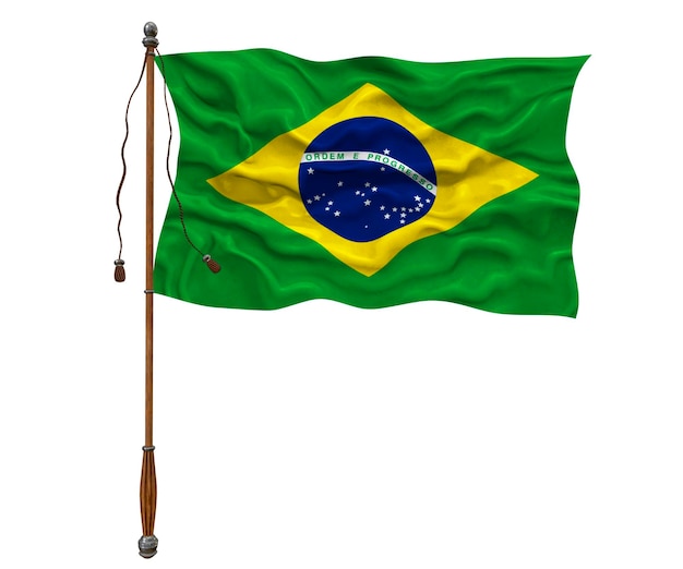 Nationale vlag van Brazilië Achtergrond met vlag van Brazilië