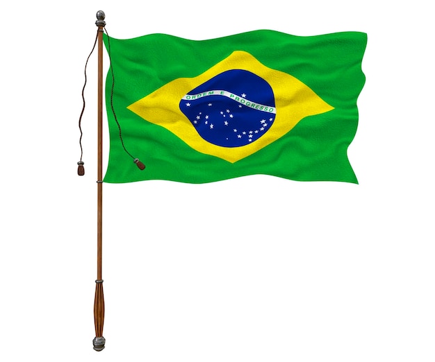 Foto nationale vlag van brazilië achtergrond met vlag van brazilië