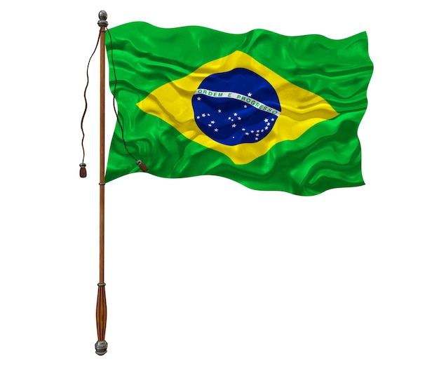 Nationale vlag van Brazilië Achtergrond met vlag van Brazilië