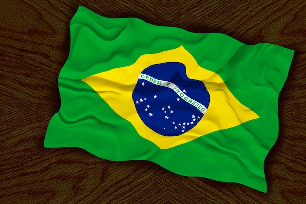 Nationale vlag van Brazilië Achtergrond met vlag van Brazilië