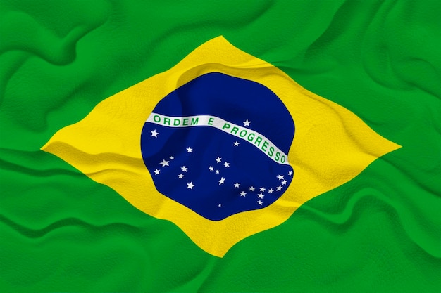 Nationale vlag van Brazilië Achtergrond met vlag van Brazilië