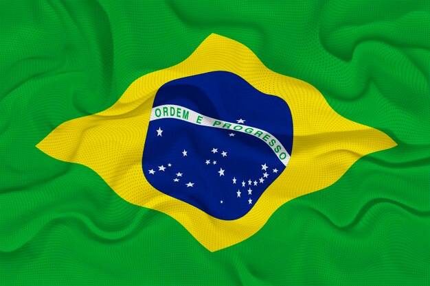 Nationale vlag van Brazilië Achtergrond met vlag van Brazilië