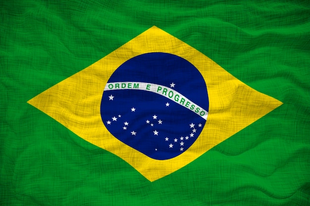 Nationale vlag van Brazilië Achtergrond met vlag van Brazilië