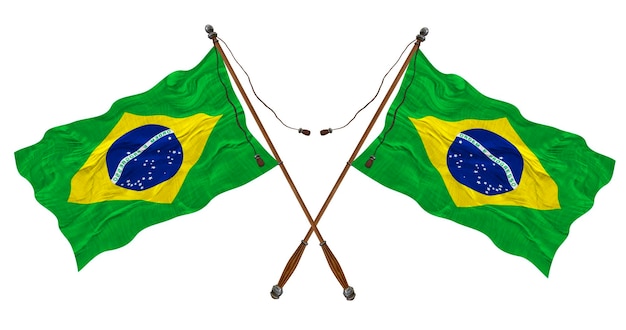 Nationale vlag van Brazilië en Brazilië Achtergrond voor ontwerpers